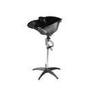 Mobiler Waschtisch - Schwarz - Höhenverstellbar - Mobiler Waschtisch - Haarwaschtisch - Friseurwaschtisch - Mobilheim-Friseur