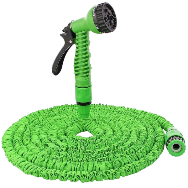 Tuinslang - 30 Meter Uitrekbare Tuinslang met Multisproeikop – Lichtgewicht, Compact & Duurzaam
