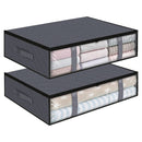 Bed Organizer – Geräumige Aufbewahrungstaschen – Grau – 3 Stück – Unterbetttasche