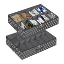 Bed Organizer – Geräumige Aufbewahrungstaschen – Grau – 3 Stück – Unterbetttasche