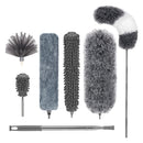 Ausziehbarer Staubwedel – Reinigungsset mit Teleskopstiel – 7-teiliges Set – Kehrschaufel – Deckenreinigung