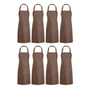 Servierschürze Lang - 8 Stück - Schwarz - Textil - 3 Ablagefächer - Profi-Gastronomieschürze - Hüftschürze - Kochschürze kurz - Küchenschürze - Schürze