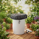 Regenton net - Zwart - Universeel tot 90 cm - Regenton Hoes - Regenton Afsluitnet - Afsluiter Regenton