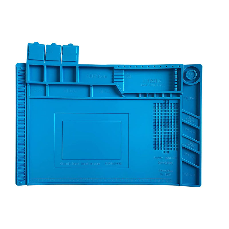 Soldeermat - Blauw - Siliconen - 45x30 cm - Telefoonrepatiemat - Klusmat - Reparatiemat