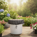 Regenton net - Zwart - Universeel tot 90 cm - Regenton Hoes - Regenton Afsluitnet - Afsluiter Regenton