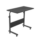 Laptoptisch auf Rollen – Schwarz – Höhenverstellbar – Nachttisch mit Rollen – Frühstückstisch