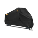Motorradabdeckung - Wasserabweisend - 266,5x125x105 cm - Schwarz mit Reflexion - Motorradabdeckung wasserdicht außen - Motorradabdeckung wasserdicht