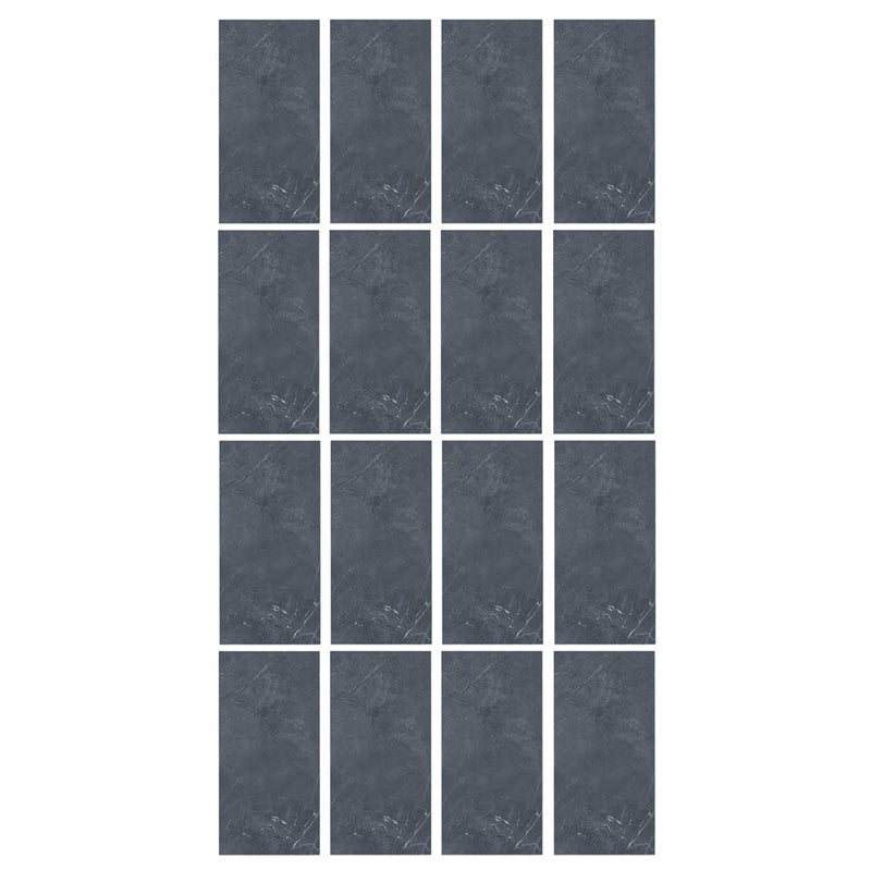 Tegelstickers Marmer Grijs - 16 stuks - Muursticker Zelfklevend - Watervast - Slijtvast - Marmer Sticker