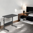 Laptoptisch auf Rollen – Schwarz – 80 cm x 40 cm – Höhenverstellbar – Nachttisch mit Rollen – Frühstückstisch (Kopie)