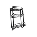 Arbeitsplatten-Organizer – Schwarz – zusammenklappbar – Küchenregal für Gewürze – Gewürzregal