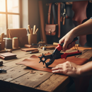 Gaatjestang voor Riem en Leder - Rood - Professionele Gaatjestang - Ponstang - Revolvertang - Gatentang - Perforatietang