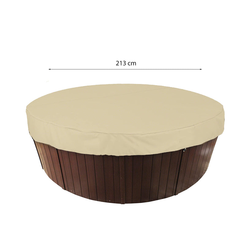 Hot Tub Hoes - Rond - Beige - Diameter 213 cm - Zwembad hoes - Waterdichte Zwembadhoes
