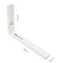 Mikrowellenhalterung – 2 Stück – Weiß – verstellbare Wandhalterung Mikrowelle – Mikrowellenhalter