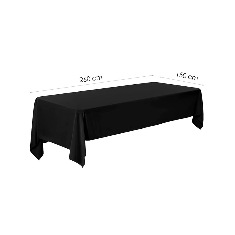 Tischdecke Luxus - 260x150 cm - Schwarz - Wasserabweisend - Tischdecke - Tischdecke - Tischdecken - Baumwolltischdecke