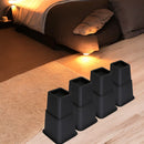 Möbel-Booster-Set – Verstellbare Beine – 8-teilig – Schwarz