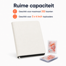 Toploader Binder – 252 Speelkaarten – Verzamelmap voor 3 x 4 inch Toploaders – Kaartenmap – 9 Pocket – Wit