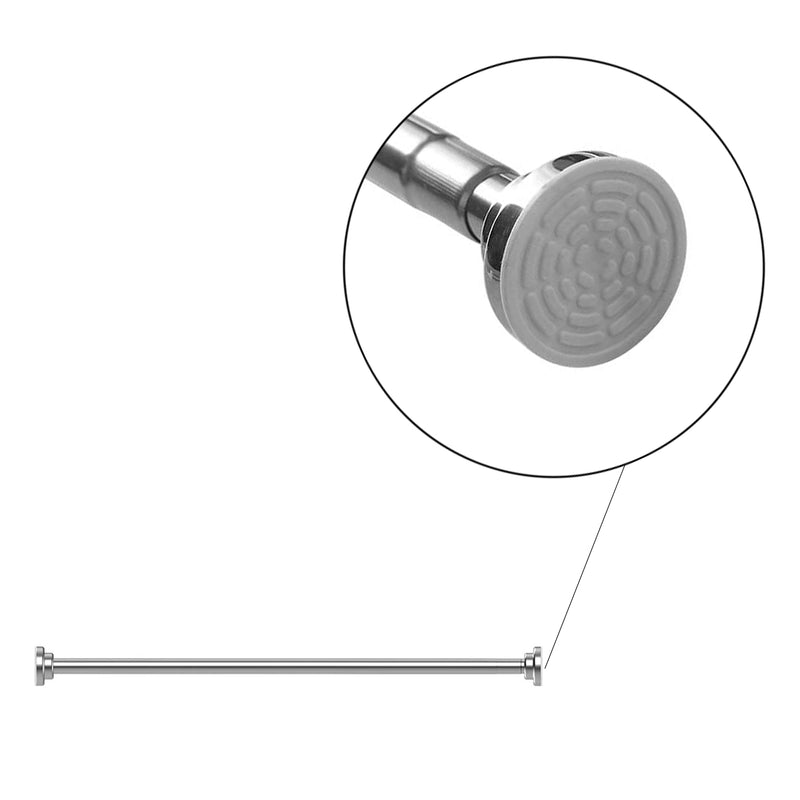 Ausziehbare Duschstange – Silber – 66 cm bis 99 cm – Universal – Duschstange ohne Bohren – Verstellbare Duschstange 