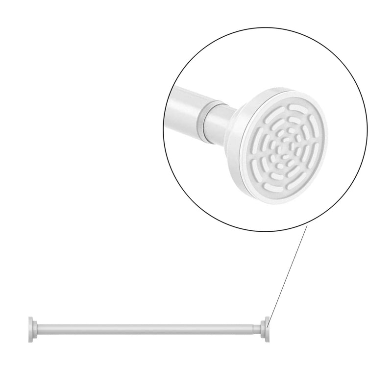 Ausziehbare Duschstange – Weiß – 120 cm bis 215 cm – Universal – Duschstange ohne Bohren – Verstellbare Duschstange 