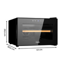 Wijnkoelkast - Wijn Klimaatkast voor 8 Flessen - Zwart - Instelbare Temperatuur van 5°C tot 18°C - Wijnkoelkast Liggend - Liggende Wijnkoeler