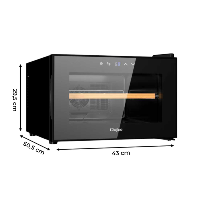 Wijnkoelkast - Wijn Klimaatkast voor 8 Flessen - Zwart - Instelbare Temperatuur van 5°C tot 18°C - Wijnkoelkast Liggend - Liggende Wijnkoeler