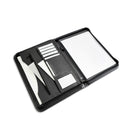 Konferenzmappe A4 mit Reißverschluss – Schwarz – inklusive Taschenrechner – Luxus-Schreibmappe, Aufbewahrungsmappe