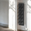 Schoenenkast Hangend - Schoenenzak 12 vakken - Opbergen van Schoenen aan Deur - Zwart