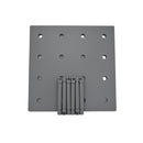 Wandregal selbstklebend – 22 cm x 22 cm – verstellbar – grau – Selbstmontage