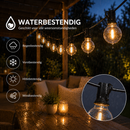 Prikkabel Buiten 15,3 Meter – 25 LED Lampen – Koppelbare Lichtsnoer Buiten – Waterdichte Tuinverlichting – Warm Wit – Sfeerverlichting voor Tuin, Balkon, Terras & Overkapping