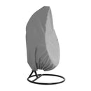 Schutzhülle für Hängesessel Egg – Grau – 190 x 115 cm – Wasserdicht – Universalmodell – Abdeckung für Egg Chair – Wasserdichter Schutz für Egg Chair mit Ständer