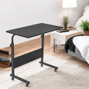 Laptoptisch auf Rollen – Schwarz – Höhenverstellbar – Nachttisch mit Rollen – Frühstückstisch