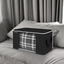 Hochwertige Aufbewahrungstasche für Kleidung - 4 Stück - Schwarz - Organizer für Bettdecke