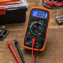 Digitale Multimeter – Spanningsmeter / Voltmeter / Ohmmeter – AC/DC Meter – LCD Display met Backlight – Inclusief Meetpennen & Opbergcase – Voor Elektronica, Auto & Huishoudelijk Gebruik