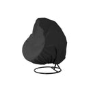 Schutzhülle für Hängesessel Egg – Schwarz – 190 x 115 cm – Wasserdicht – Universalmodell – Abdeckung für Egg Chair – Wasserdichter Schutz für Egg Chair mit Ständer
