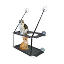 Hangmat Kat - Dubbel Laags - Grijs - Raam Hangmat Kat - Hangmat voor op het Raam - Hangmat met Zuignappen