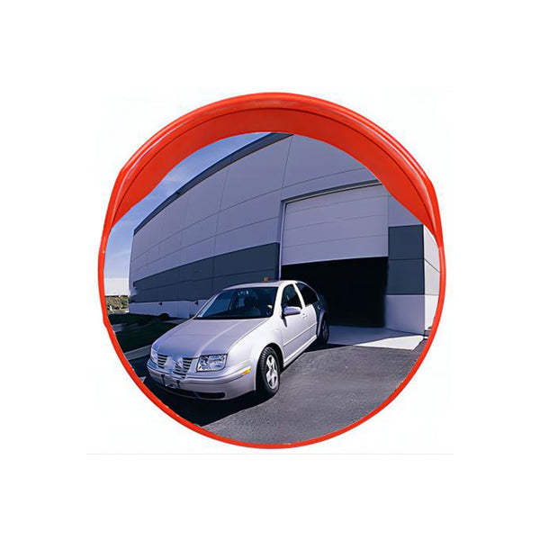 Sicherheitsspiegel für den Außenbereich – Orange – 30 x 30 cm – runder Außenspiegel – Eckspiegel für die Fassade