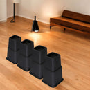 Möbel-Booster-Set – Verstellbare Beine – 8-teilig – Schwarz