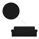 Bankhoes Stretch - Zwart - Geschikt voor een breedte van 145 - 185 cm - Bankbeschermer - 2 Zitsbank