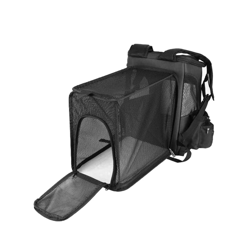 Hunderucksack - Schwarz - Erweiterbar - Faltbar - Rucksack für Hunde und Katzen