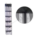 Schuhschrank zum Aufhängen – Schuhtasche mit 12 Fächern – Aufbewahrung von Schuhen an der Tür – Schwarz/Weiß