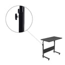 Laptoptisch auf Rollen – Schwarz – Höhenverstellbar – Nachttisch mit Rollen – Frühstückstisch