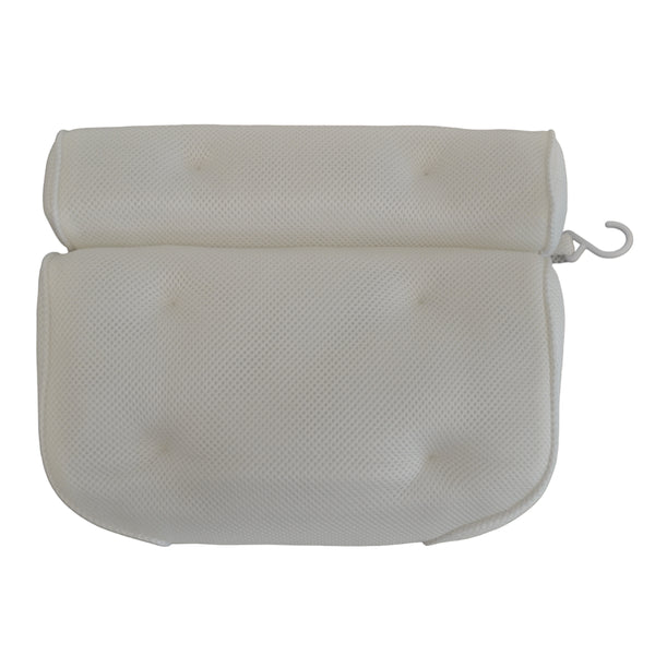 Badewannenkissen mit Saugnäpfen - Weiß - Extra weich - Nackenkissen für die Badewanne - Kopfstütze in der Badewanne