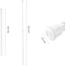 Kleiderstange verstellbar von 71 cm bis 104 cm – 2 Stück – Weiß – verstellbare Kleiderstange – Duschstange – Garderobenstange