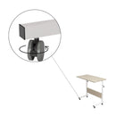 Laptoptisch auf Rollen – Weiß – 80 cm x 40 cm – Höhenverstellbar – Nachttisch mit Rollen – Frühstückstisch