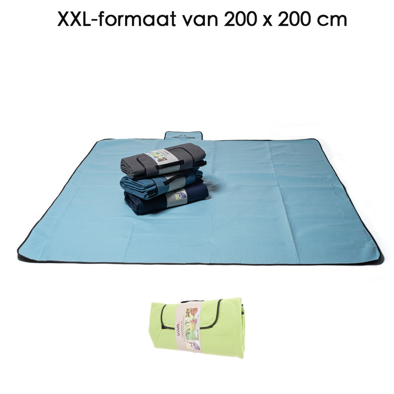 Picknickkleed XXL Groen - Plaid 200 x 200 cm - Picknickdeken Waterdicht - Strandlaken