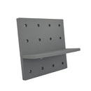 Wandregal selbstklebend – 22 cm x 22 cm – verstellbar – grau – Selbstmontage