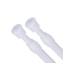 Kleiderstange verstellbar von 71 cm bis 104 cm – 2 Stück – Weiß – verstellbare Kleiderstange – Duschstange – Garderobenstange