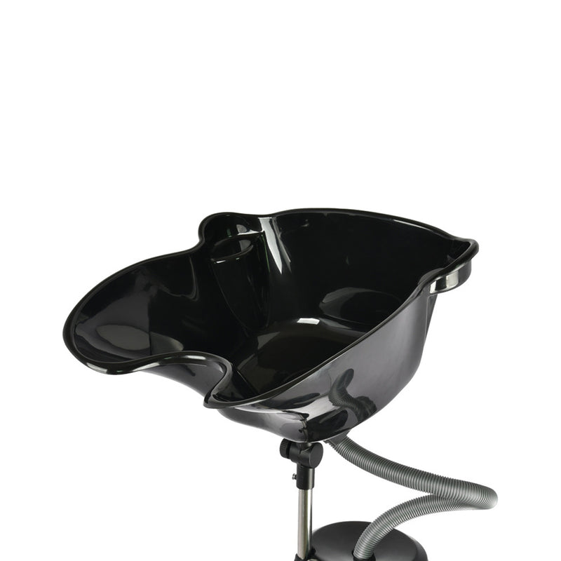 Mobiler Waschtisch - Schwarz - Höhenverstellbar - Mobiler Waschtisch - Haarwaschtisch - Friseurwaschtisch - Mobilheim-Friseur