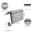 Nachttasche – Hellgrau – Filz-Aufbewahrungstasche für Bett oder Sofa – Bett-Organizer