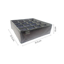 Unterwäscheteiler – 3 Stück – Grau – Organizer für BHs, Unterwäsche und Socken für Schrank oder Schublade