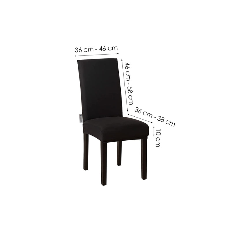 Stoelhoezen - Eetkamerstoel Hoes - 6 Stuks - Zwart - Bescherm stijlvol je stoelen